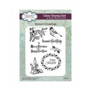 Creative Expressions - Taylor Made Journals Season's Greetings 6 in x 8 in Clear Stamp Set - CEC1105