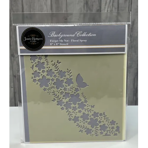 Jamie Rodgers Crafts - Floral Spray - Forget Me Not 8 x 8" Stencil - JRCST0015