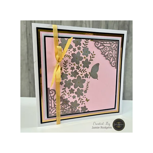Jamie Rodgers Crafts - Floral Spray - Forget Me Not 8 x 8" Stencil - JRCST0015