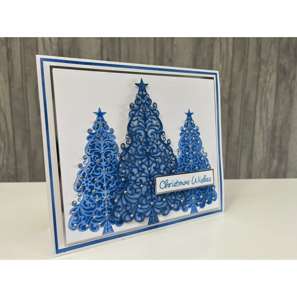 Jamie Rodgers Crafts - Opulent Tree Trio - Focal Stencil Collection - JRCST0020