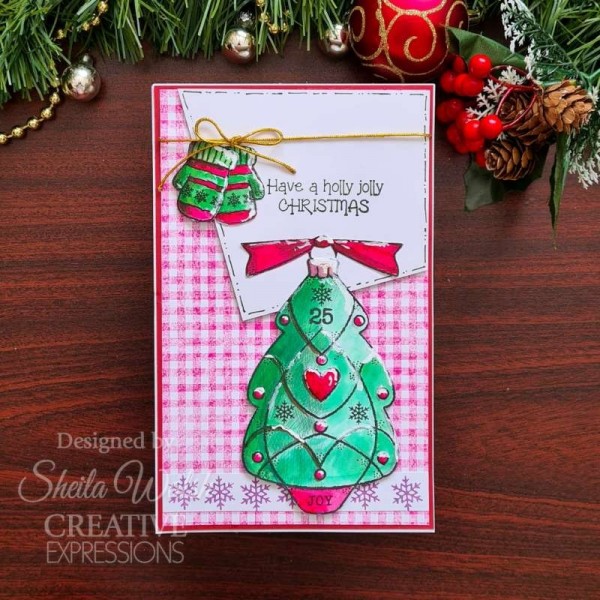Woodware - Glass Tree 4 in x 6 in Stamp Set - FRS1061