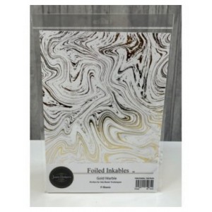 Jamie Rodgers Crafts - Gold Marble - Foiled Inkables A4 Sheets Pack 5 - jrc-cm102