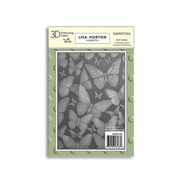 Lisa Horton - Mariposa 5 x 7 Embossing Folder - LHCEF238