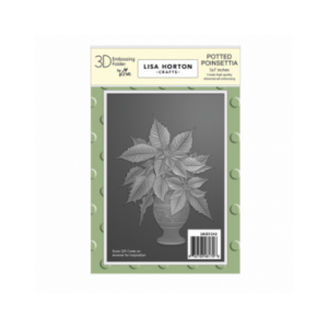 Lisa Horton - Potted Poinsettia 5 X 7 Embossing Folder - LHCEF242