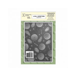 Lisa Horton - Cinnamon Sticks And Oranges 5 x 7 Embossing Folder - LHCEF247