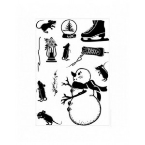 Card-io - Mice Skate A6 Stamp Set - CCSTMIC-01