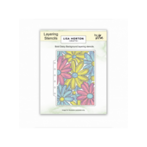 Lisa Horton - Bold Daisy Background 5 X 7 Layering Stencils - LHCAS214