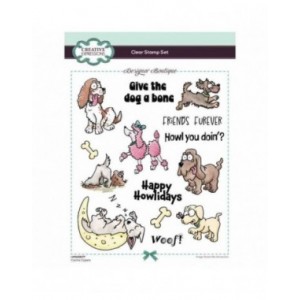Creative Expressions - Designer Boutique Collection Canine Capers 6 in x 8 in Clear Stamp Set - UMSDB177