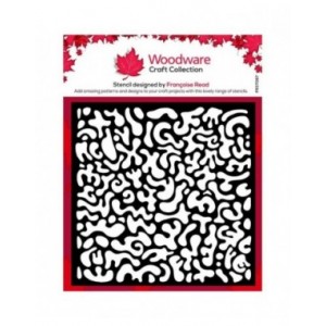 Woodware - Funky Swirls 6 in x 6 in Stencil - FRST087