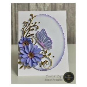 Jamie Rodgers Crafts - Deckle Edge & Stitched Ovals Die Set - JRCD0027