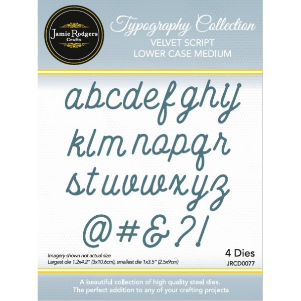 Jamie Rodgers Crafts - Velvet Script Lower Case Medium Dies - JRCD0077