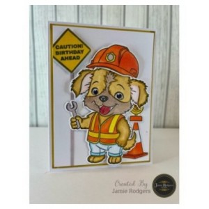 Jamie Rodgers Crafts - Hazardous Henry - Dog Stamp & Craft Die Set - JRCDS002