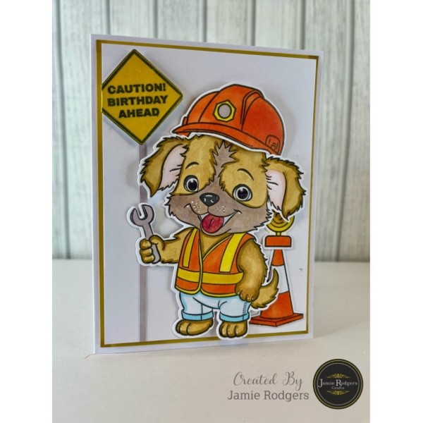 Jamie Rodgers Crafts - Hazardous Henry - Dog Stamp & Craft Die Set - JRCDS002