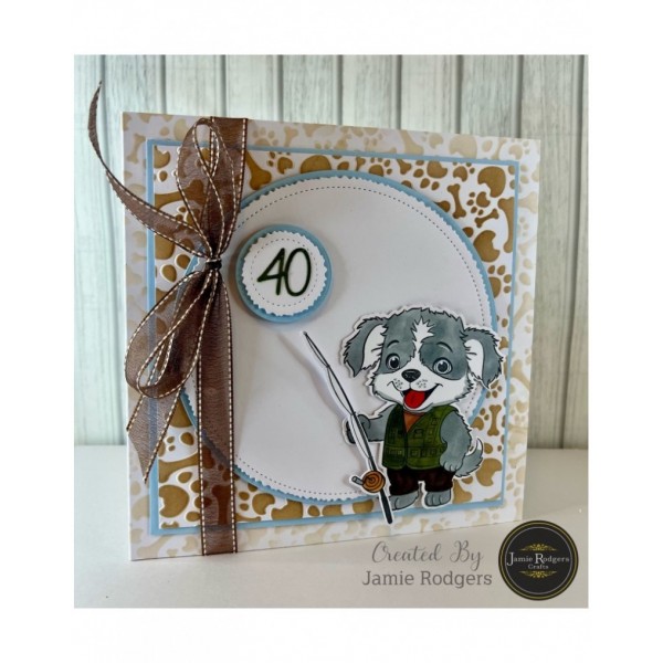 Jamie Rodgers Crafts - Hazardous Henry - Dog Stamp & Craft Die Set - JRCDS002