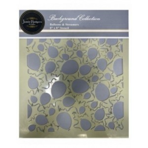 Jamie Rodgers Crafts - Balloons And Streamers - 8 x 8" Craft Stencil - JRCST0039