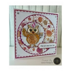 Jamie Rodgers Crafts - Balloons And Streamers - 8 x 8" Craft Stencil - JRCST0039