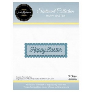 Jamie Rodgers Crafts - Happy Easter Layered Sentiment - JRCD0056