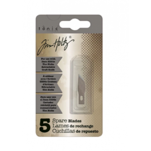 TONIC STUDIOS - Tim Holtz Retractable Craft Knife - Spare Blade Pack (Wide Point) - 5 spare blades - 3358e