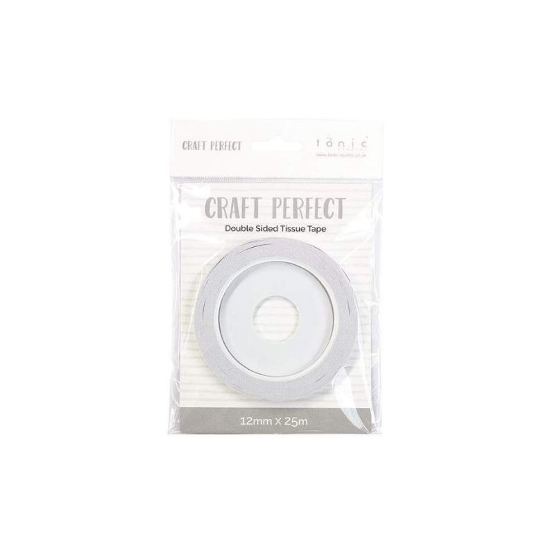 Craft Perfect - Adhesives - Double Sided Tissue Tape - 12mm x 25m - 9741e