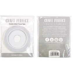 Craft Perfect - Adhesives - Double Sided Tissue Tape - 12mm x 25m - 9741e