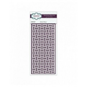 Creative Expressions - Sue Wilson Basket Weave Slimline Stencil - CEST037