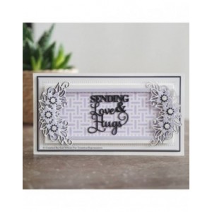 Creative Expressions - Sue Wilson Basket Weave Slimline Stencil - CEST037