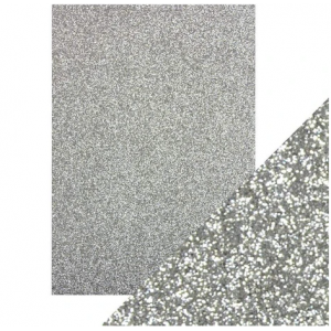 Craft Perfect - Glitter Card - Silver Screen - A4 5/PK - 9941e