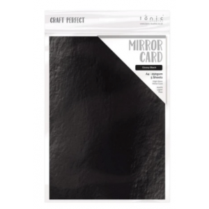 Craft Perfect - Mirror Card - Glossy Black A4 - 9444e