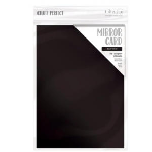 Craft Perfect - Satin Mirror Card - Black Velvet A4 - 9474e