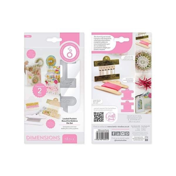 Tonic Studios - Loaded Pockets - Beautiful Bobbins Die Set - 3921e