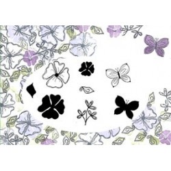 Card-io Majestix Clear Stamp Sketchy Spring Floral - CraftyFlair