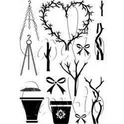 Card-io Posh Pots Combinations Clear Stamp
