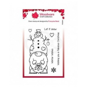 Woodware - Clear Singles Snow Gnome 4 in x 6 in Stamp - FRS864