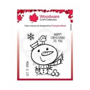 Woodware - Clear Singles Little Snowman 4 in x 4 in stamp - FRS084
