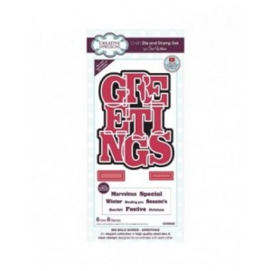 Creative Expressions - Sue Wilson Big Bold Words Greetings Craft Die & Stamp Set - CEDSD022