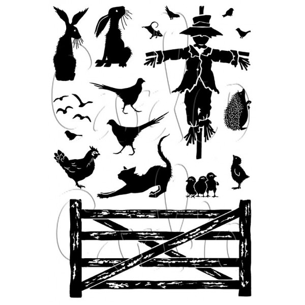 Card-io - On the Fence A6 Clear Stamp Set - CCSTONT-02