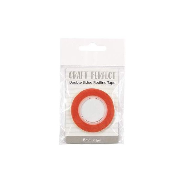 Craft Perfect - Adhesives - Double Sided Redline Tape - 6mm x 5m - 9732e