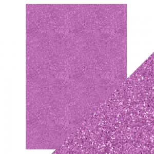 Craft Perfect - Glitter Card - Berry Fizz - A4 5/PK - 9952e