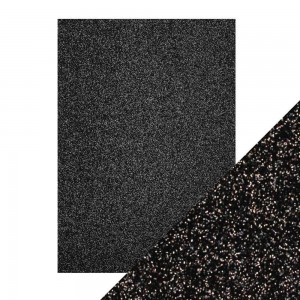 Craft Perfect - Glitter Card - Black Sapphire - A4 5/PK - 9943e
