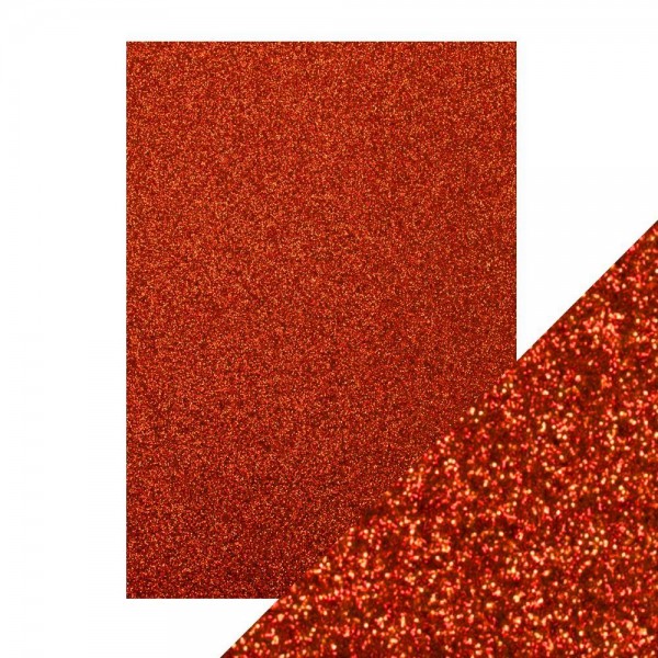 Craft Perfect - Glitter Card - Ruby Ritz - A4 5/PK - 9944e