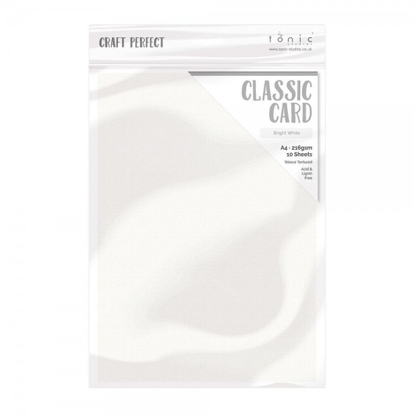Craft Perfect - Classic Card - Bright White - Weave Textured - A4 (10/PK) - 9016e