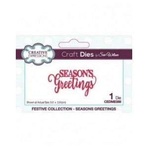 Creative Expressions - Sue Wilson Mini Expressions Seasons Greetings Craft Die - CEDME089