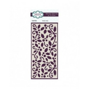 Creative Expressions - Sue Wilson Winter Holly Slimline Stencil - CEST056
