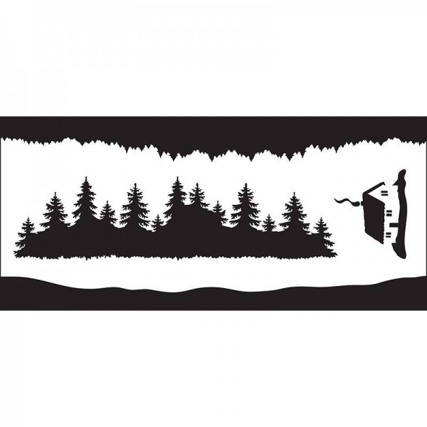 Creative Expressions - Forest Elements DL Stencil - CEST058