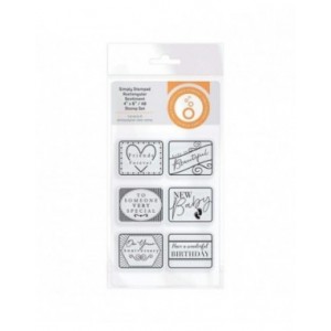 Tonic Studios - Simply Stamped Rectangular Sentiment Stamp Set - 4368e