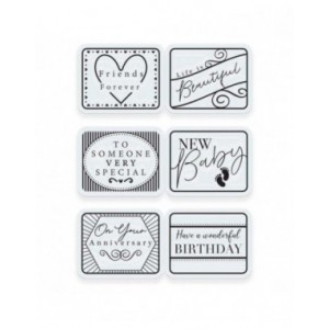 Tonic Studios - Simply Stamped Rectangular Sentiment Stamp Set - 4368e
