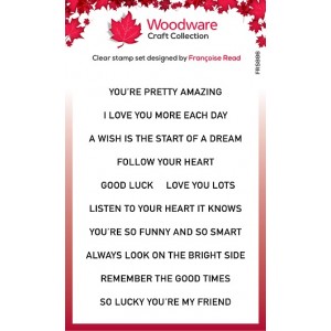 Woodware - Clear Singles Happy Strips 4 in x 6 in Stamp - FRS886