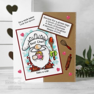 Woodware - Clear Singles Gnome Chef 4 in x 6 in Stamp - FRS880
