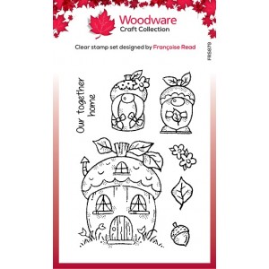 Woodware - Clear Singles Acorn Gnomes 4 in x 6 in Stamp - FRS879