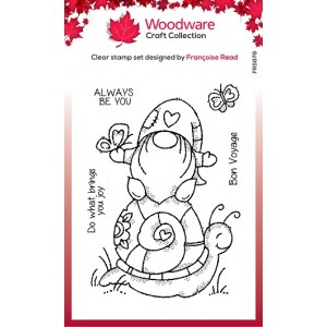 Woodware - Clear Singles Snail Ride 4 in x 6 in Stamp - FRS878